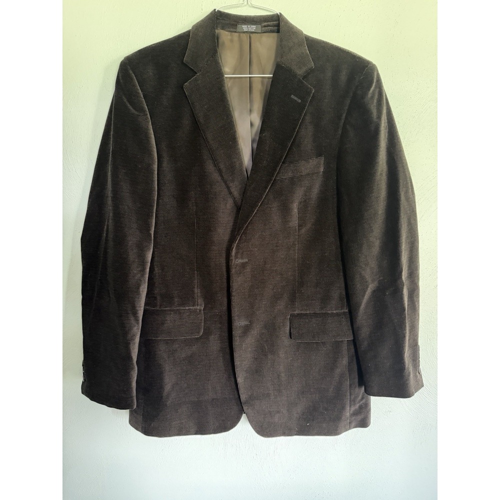 vintage Jones New York men's dark brown corduroy blazer sport coat Sz L